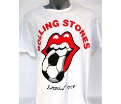 Tričko Rolling Stones - Footbal  (White, UK) (t-shirt)