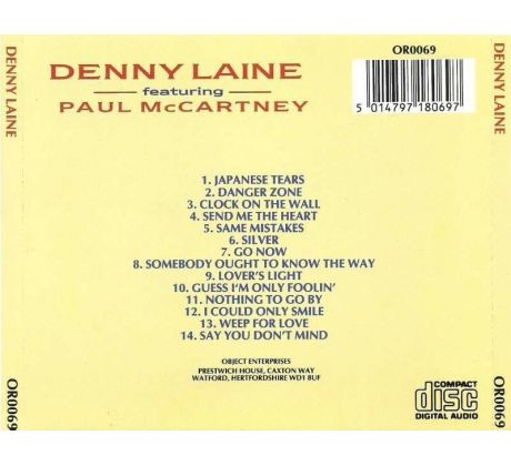 Laine Denny – feat. Paul McCartney (CD) audio CD album CDAQUARIUS.COM