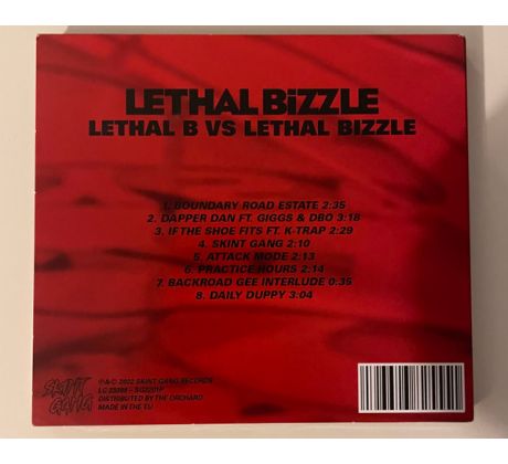 Lethal Bizzle - Lethal B Vs Lethal Bizzle (CD) Audio CD album