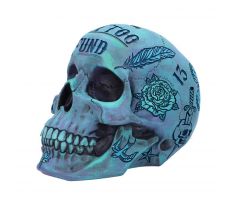 Lebka - Tattoo Fund (Blue Skull) (gothic) ozdobné gotické poháre, figúrky a lebky