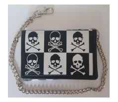 Wallet - Black/White - Skull (peňaženka)