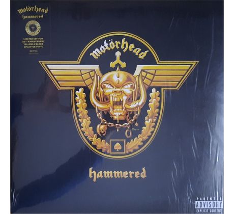 Motorhead - Hammered /Limited Yellow, Black Splatter, 20th Anniversary Edition / LP Vinyl