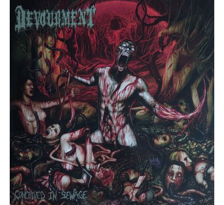 Devourment - Conceived In Sewage - Tri Colour Merge Vinyl / LP Vinyl