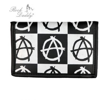 Wallet - Black & White - ANARCHY I CDAQUARIUS.COM Rock Shop